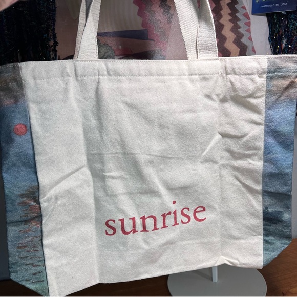 Canvas Tote Bag with Impressionist Art Print - Picture 3 of 6